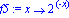 f5 := proc (x) options operator, arrow; 2^(-x) end proc
